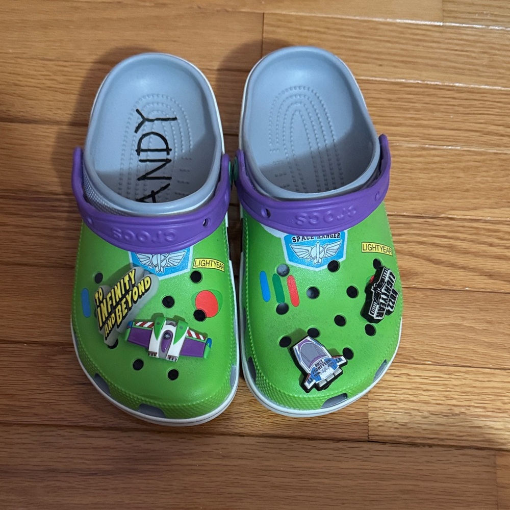 CROCS Green Clogs with Toy Story Design